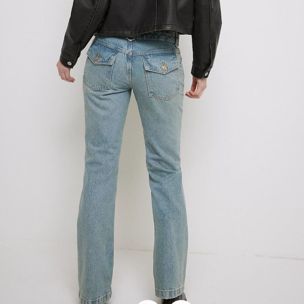 NWT Free People Flora Low-Rise Bootcut Jeans in Mai Tai - Picture 4 of 5